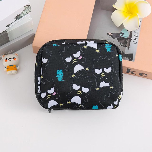 Sanrio Hellokitty-Bolsa de almacenamiento de toallas sanitarias para niñas, organizador portátil de cosméticos de gran capacidad, impermeable, Cinnamoroll Melody qiuyongming unisex