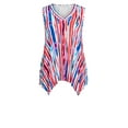 thumbnail image 3 of Avenue Women's Plus Size V Neck Swing Print Tank Top - Berry Stripe, 3 of 3