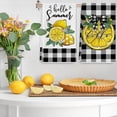 thumbnail image 6 of Lemon Kitchen Dish Towel 18 x 26 Inch Buffalo Plaids Summer Dishcloth Watercolor Farmhouse Lemon Decorative Hand Drying Tea Towel for Holiday Kitchen Cooking Baking Cleaning, 2Pcs, 6 of 6
