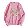 thumbnail image 1 of OUSITAID T-Shirts Graphiques Décontractés à Manches Longues pour Femmes, Col Rond, Chandails en Molleton, Pull-Over, Hauts pour Femmes, 1 of 3