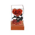 thumbnail image 1 of Rosa eterna real preservada en forma de corazón en acrílico transparente para su cumpleaños de San Valentín, 1 of 5