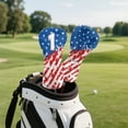 thumbnail image 5 of Yuyamidu American Flag Golf Club Head Covers Driver Fairway Wood Hybrid Headcover 4th of July Golf Head Covers Waterproof PU Leather Accessory, 5 of 8