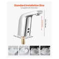 thumbnail image 2 of Touchless Faucet, Automatic Motion Sensor Sink Faucet for Bathroom - Chrome, Cold Water, Battery Operated, 9/16" Pipe, Commercial Lavatory, 2 of 8