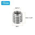 thumbnail image 2 of Unique Bargains Adaptateurs de Filetage Manchon Écrou Réducteur M6*1 Mâle vers M4*0.4 Femelle Insert de Réparation Écrou Vis Réducteur 6mm 10 Pcs, 2 of 6