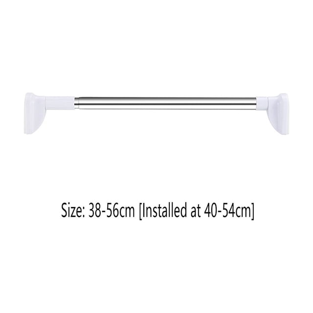 Tringle à Tension Réglable en Acier Inoxydable pour Vêtements Rideaux Salle de Bain Organisateur de Garde-Robe
