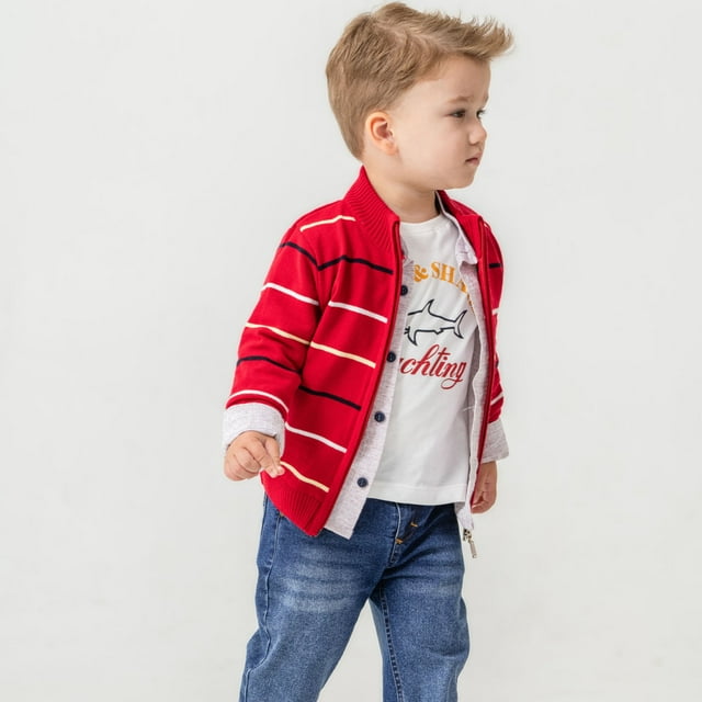 JuniorKids Shark Paul Boys 4PC Sweater Set