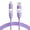 purple, variant on 4 in 1 USB C Charging Cable, 100W PD & 27W Fast Charging & Data Transfer, Flat Braided Multi-Port Charger Cord, Universal 4-in-1 Type C Charging Cable with Dual Convertible Ports