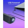 thumbnail image 3 of Computer Speakers, HiFi Sound Quality Computer Sound Bar, USB Powered PC Speakers, Bluetooth 5.0 and 3.5mm Aux-in Computer Speakers for Desktop, Laptops, PCs, Phones, Tablets, Xb, 3 of 7