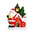 thumbnail image 3 of Estatua navideña de cerámica, decoración de mesa, escultura de jardín de hadas, centros de mesa navideños para decoración de bodas, hogar o jardín Papa Noel Macarena Centros de mesa de escritorio, 3 of 8