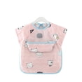 thumbnail image 3 of Monos finos de verano para niños, de algodón, impermeables, de manga corta, antiadherentes, ropa de comedor para bebés, delantal con babero para niños, 3 of 6