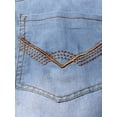 thumbnail image 4 of Capreze Women Buttoned Bootcut Jeans Casual Flare Denim Pants Bell Bottom Jeans with Pockets Light Blue 2XL, 4 of 5