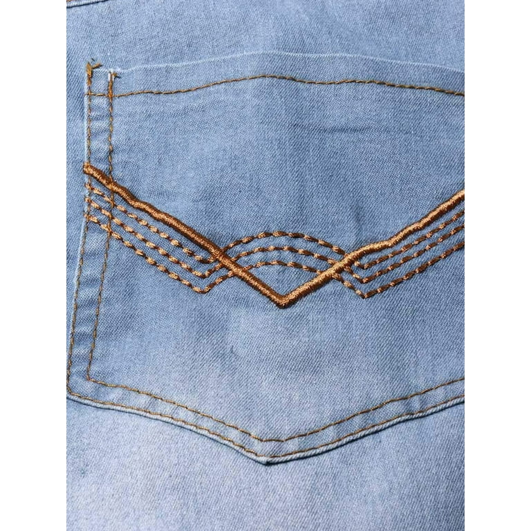Capreze Women Buttoned Bootcut Jeans Casual Flare Denim Pants Bell