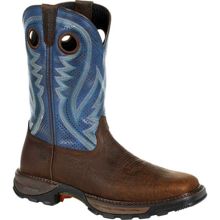 

Men s Durango Boot DDB0268 Maverick XP Ventilated Western Work Boot Dark Brown/Blue Denim Full Grain Leather 7 M