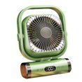 thumbnail image 3 of Temporizador de ventilador de Camping, ventilador de mesa silencioso con rotación de 360  degree para escritorio de Camping al aire libre Verde, 3 of 9