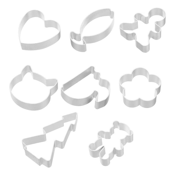 8pcs Cookie Cutter Stainless Steel Gift Cookie Cutters Molds Cookie Baking Cutter Mold