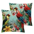 thumbnail image 2 of Acheng Throw Pillow Covers Tropical Palm Tree Parrot Toucan Bird Summer Design Square Pillowcase for Home Decor Sofa Car Bedroom Pillow case,2 Pcs White, 2 of 6
