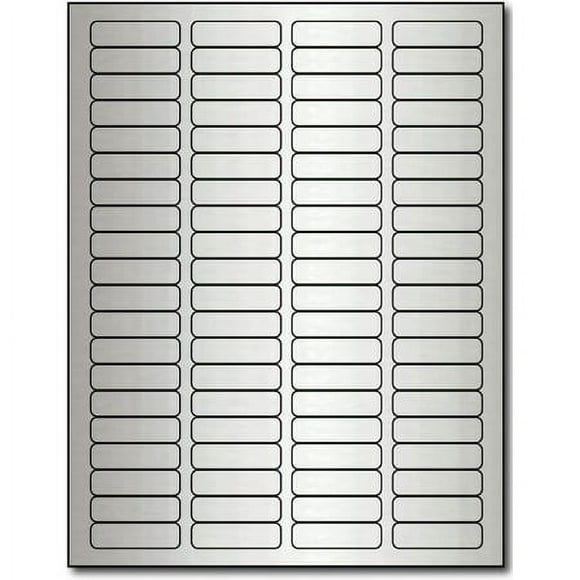 Silver Foil Return Address 1/2 x 1 3/4 Labels for Laser Printers - 800 labels