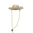 thumbnail image 3 of Sombrero De Paja De Verano Para Mascotas, Diseño Ligero Y De Moda, Sombrero De Decoración Para Mascotas Tejido De Paja, Sombrero De Paja Para Mascotas Con Animales Pequeños Para, 3 of 7