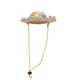 thumbnail image 5 of Sombrero de paja para exteriores con diseño de cerdo para mascotas, decoración de verano, gorra de protección solar para animales pequeños, encaje M, 5 of 14