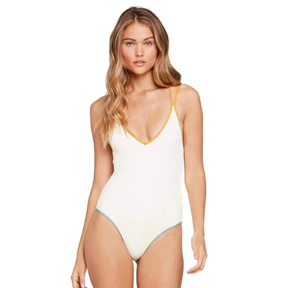 LSpace Ridin' High Ribbed Dakota One-Piece Cream/Bronze/Reef 8