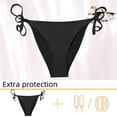 thumbnail image 5 of Panties for Women,High Waisted Leakproof Swim Bottoms Full Coverage Bikini Swimwear For Women And Girls Comfortable Secure Swim Beachwear,Womens Underwear,Black,XL, 5 of 6