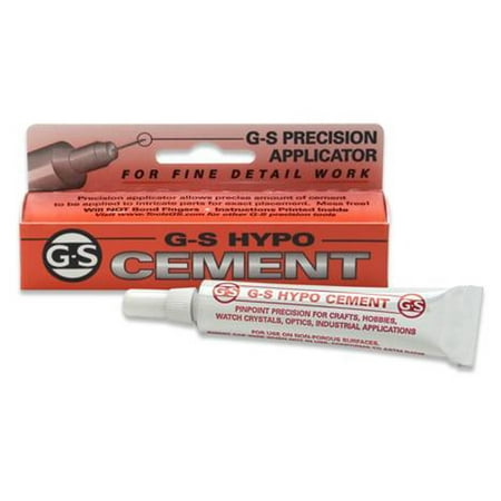 Crystal Cement - G & S watch crystal hypo cement .3 oz (gl411)