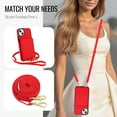 thumbnail image 3 of Wallet Case for iPhone 15, with Wrist Strap and Shoulder Strap, RFID Blocking Card Slots, Classic Kickstand Magnetic Flip PU Leather Phone Case Cover for iPhone 15, Red, 3 of 8