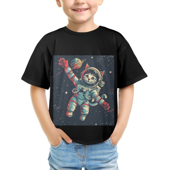 HANMUN Boys and Girls Tough Fashionable One Side Hot T-Shirts and Short Sleeves, Size XS-XL Made in USA