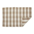 thumbnail image 3 of Stone and Cream Buffalo Check Rag Rug 26x40, 3 of 5