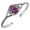 Amethyst, variant on Aquamarine Cuff Bangle Bracelet for Women – Handmade 925 Silver Plated Adjustable Boho Victorian Jewelry – Natural Gemstone March Birthstone Light Weight Statement Bangle – Gift for Her