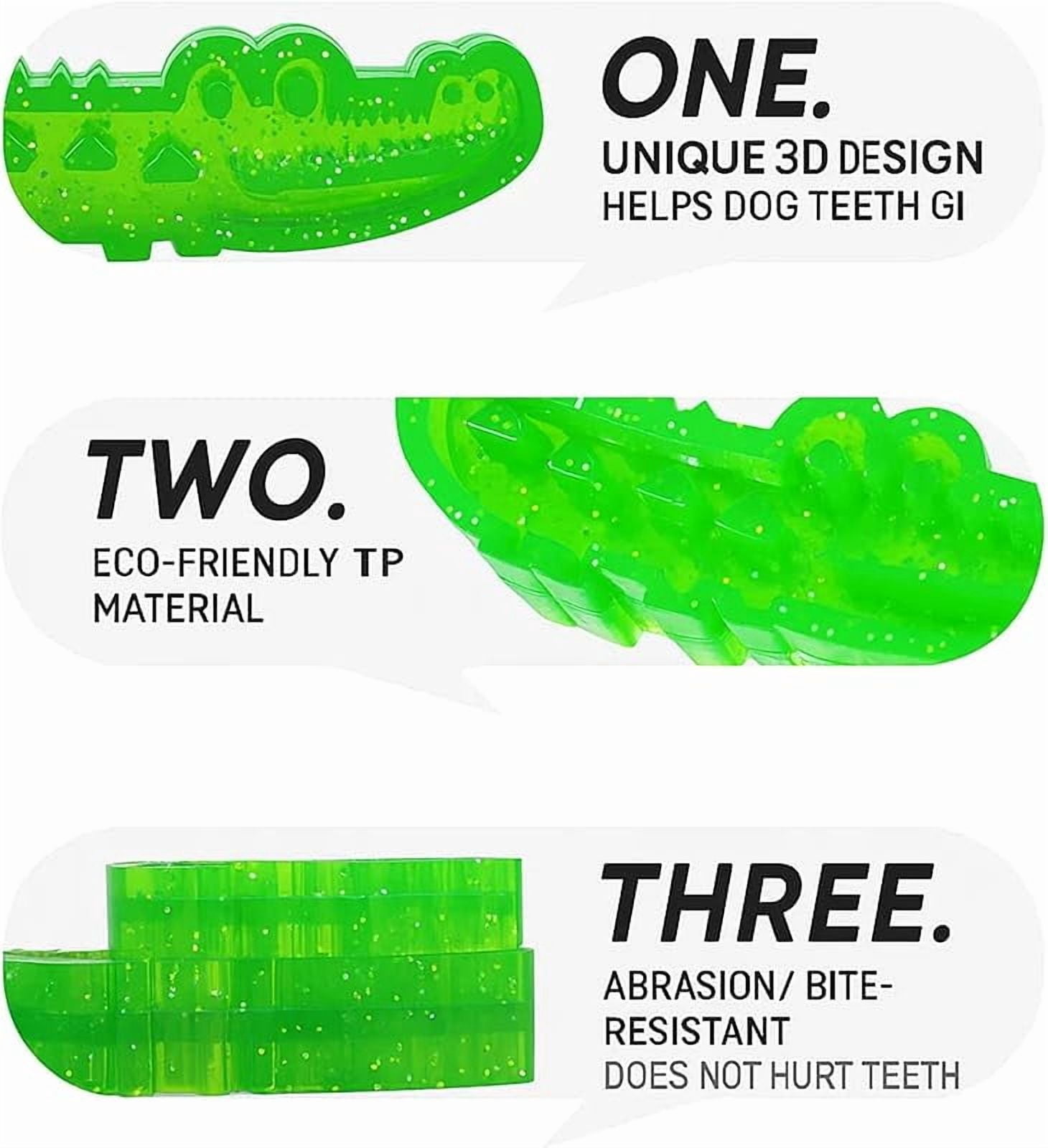Slow Feed Chew and Fetch Crocodile, Lettuce Pets, Upgrade lettucepets Crocodile Dog Toy, Alligator Treat Dispenser, Keep Dogs Busy, Medium & Small Dogs Teeth Cleaning (Small*2pcs)