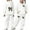 White, variant on Girls Pants Sets Bow Print Design Pullover Hoodie Jogger Outfits Clothes
