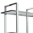 thumbnail image 2 of 79 Inch Bookcase, Metal Frame, Tempered Glass Shelves, Polished, Silver, 2 of 6