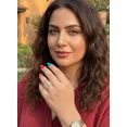 thumbnail image 6 of Two Tone Sterling Silver Cz Stackable Flower Ring for Women and Teens - Size 4, 6 of 6