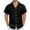 Black, variant on Men's Casual Linen Shirt Relaxed Fit Cuban Collar Button Down Summer Comfortable Breathable Daily Wear Outfits Lightweight Men's Loose Fit Casual Fashion Shirt
