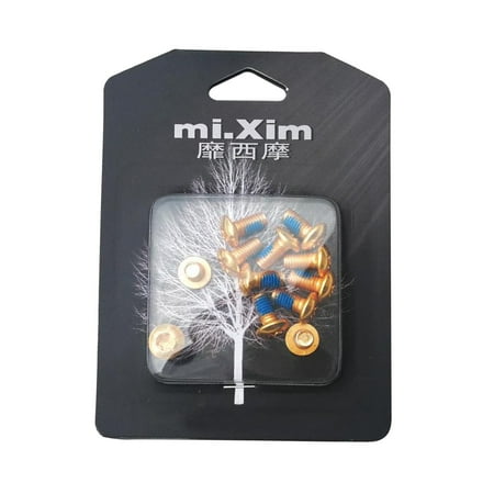 

12Pcs Bike M5x8mm Screw T25 Brake Rotor Bolts Installing Hardware M5x8mm Gold