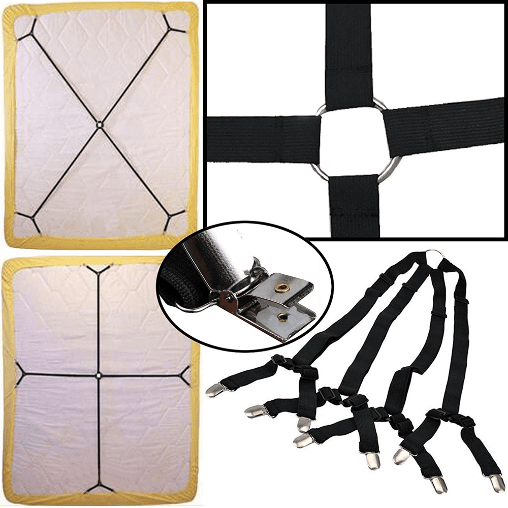 Crisscross Adjustable Bed//Fitted Sheet Placing Straps Gripper//Holder//Fastener