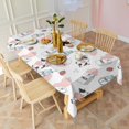 thumbnail image 3 of Pink Cow Milk Pattern Rectangle Tablecloth 60"x120",Waterproof Polyester Rectangle Table Cloth, Wipeable Spillproof Polyester Tablecloth for Dining, Camping, Indoor and Outdoor, 3 of 6