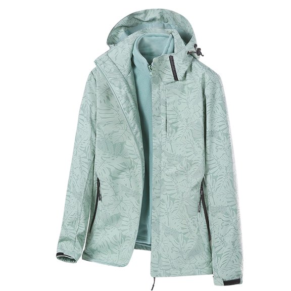Tanhomme Winter Ski Snow Jacket Mountain Water-proof Windproof Rain Jacket Jacket Outdoor Windproof Breathable Florld Print Fleece Warm Fleece Windproof Warm Mountaineering Suit