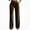 A Brown, variant on Wide Leg Pants for Women Fleece Lined Pull On Pants High Wiast Stretchy Button Down Pants with Side Pocket Gray Size 3XL
