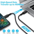 thumbnail image 3 of Fits for iPhone 17 16 15 Fast Charger, Comtiable for iPhone Charger 3Pack20W USB C Charger, 10ft Charging Cable 60W C to C Cable Cord, Wall Charger Adapter Power Charging Station Type C Charger Block, 3 of 9