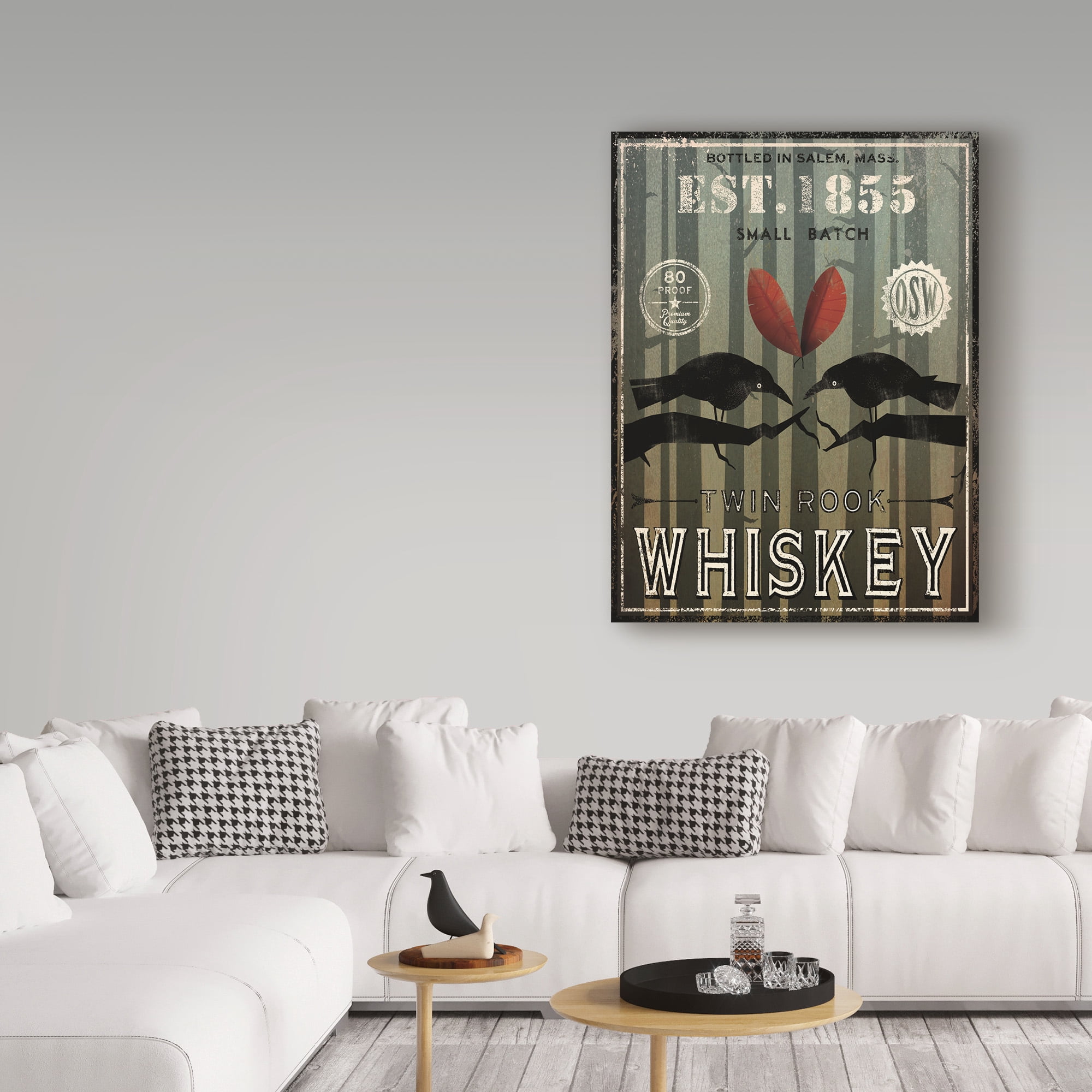 Trademark Fine Art 'Old Salt Whiskey Love Birds' Canvas Art by Ryan Fowler