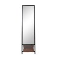 thumbnail image 4 of Miroir de rangement rectangulaire style musée avec chevalet noir/brun, 4 of 5