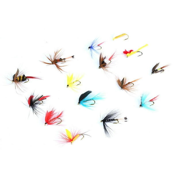 100Pcs Fly Fishing Flies Assortment Handmade with Fly Box, Fly Fishing  Lures 