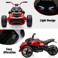 thumbnail image 5 of Yesfashion 12V 3 Wheeler Ride on ATV Electric Motorcycle, Battery Powered Electric Vehicle w/LED Lights, High & Low Speed, Horn, Music, USB, Treaded Tires, Ride on Car, 5 of 9