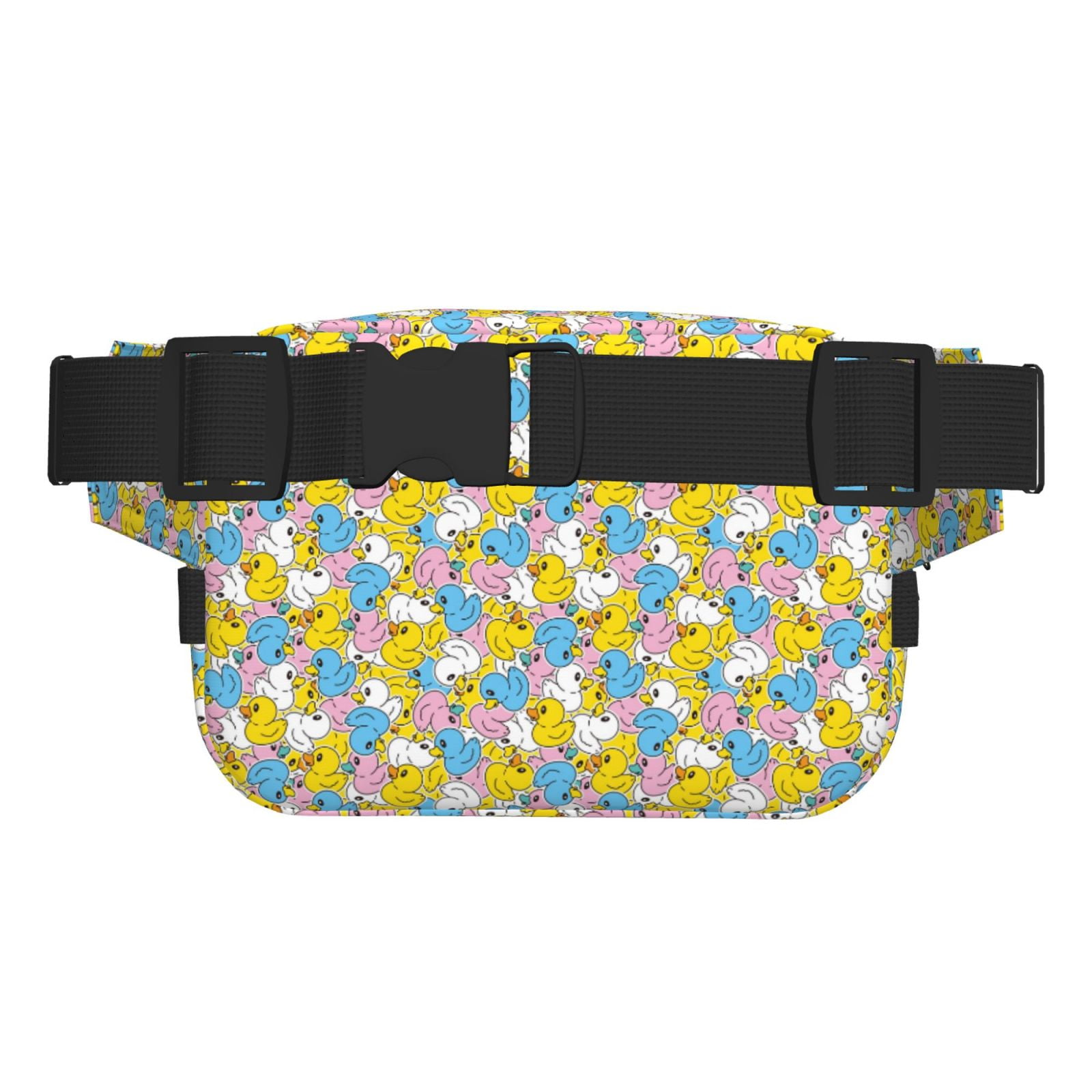 Picia Colorful Rubber Duck 1 Print Square Double-Layer Waist Bag Mini Adjustable Waist Belt Bag Exercise Running Travel Hiking