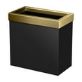 thumbnail image 4 of Gatco Elevate Stainless Steel 3.18 Gallon Rectangle Wastebasket Open Removable Lid, Matte Black/Brushed Brass, 4 of 5