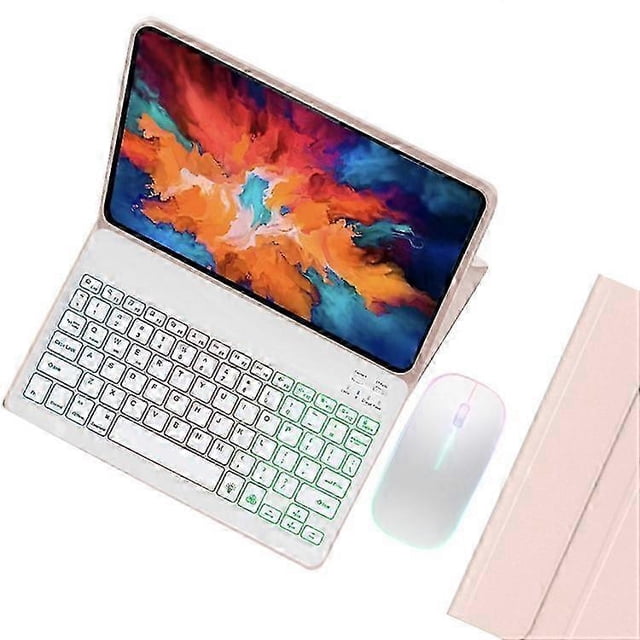 Étui Clavier Bluetooth avec Souris compatible Lenovo Tab P11 To J606F L 2 en 1 Support Housse Rétroéclairage Haute Qualité Cadeau