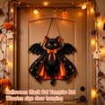 thumbnail image 5 of Black Cat Halloween Decor Wooden Sign with Orange Bow, Spooky Halloween Decorations for Home, Gothic Halloween Party Hanging Wall Decor, 1-Pack, 5 of 7