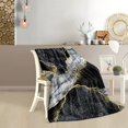 thumbnail image 4 of Black Marble Blanket Black Gold Marble Throw Blanket Flannel Fleece Blanket Black Gold Abstract Marble Texture Kids Boys Girls Blanket Soft Plush Blanket for Bedroom Couch Sofa, 4 of 6